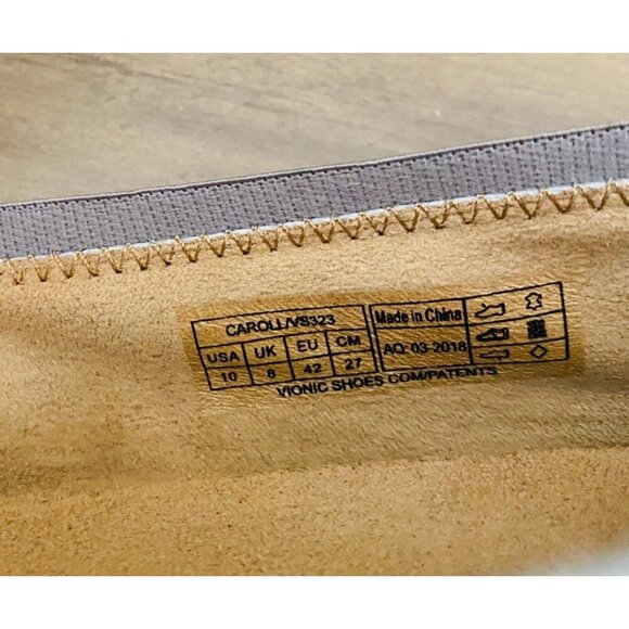 Vionic Caroll Ballet Flat Lavender Lilac Snakeskin Metallic Size 10 - Picture 8 of 9